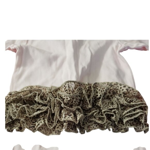 CT2134 Miniclasix Onesie Pink & Animal Print Ruffled 6 Months - Picture 6 of 8